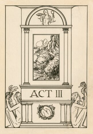 Title page to act 3 of The tempest by Robert Anning Bell