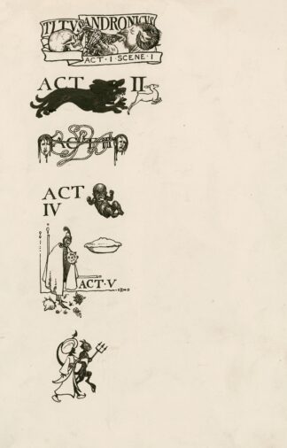 Titus Andronicus; Headings by Byam Shaw
