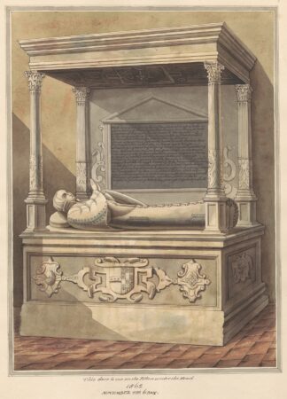 Tomb of an unidentified King’s Nurse from Hampton Church by Daniel Lysons