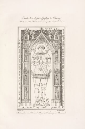 Tombe de messire Geoffroy de Charney. by Nicolas Xavier Willemin