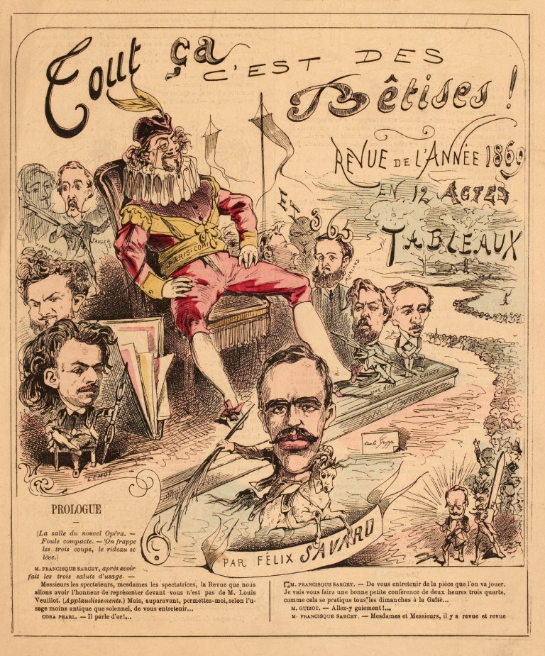 Tout ça c’est des Bêtises Revue de l’Année 1869 en 12 actes et 365 tableaux by Valentin Achille Lemot