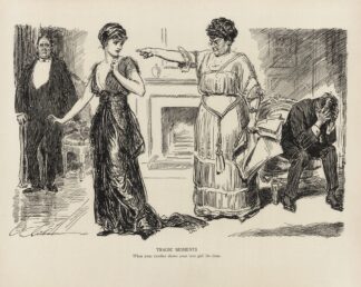 Tragic moments – When your mother shows your best girl the door by Charles Dana Gibson
