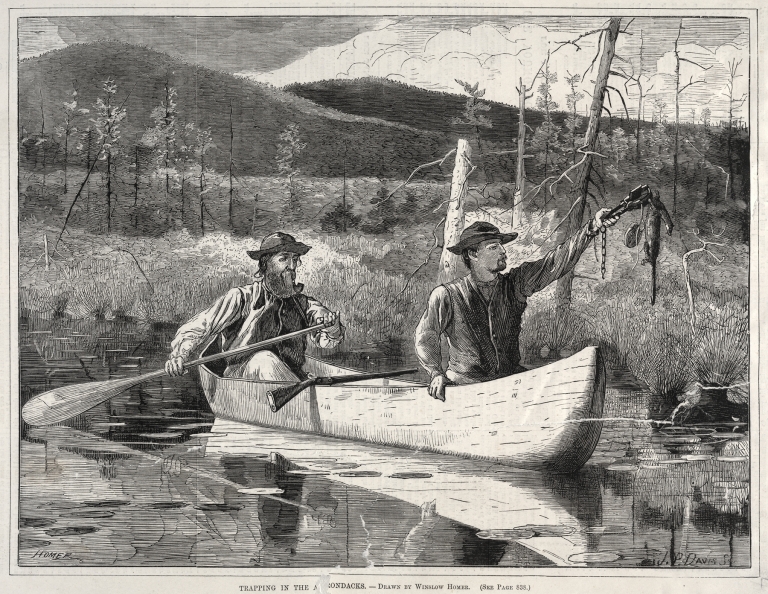 Trapping in the Adirondacks by Winslow Homer
