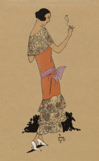NONCHALANCE. – Une robe de velours…. by Anonymous
