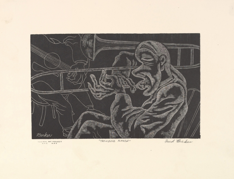 Trombone Player by Fred Becker