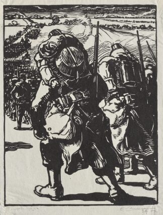 Troupe en marche by Auguste Louis Lepère