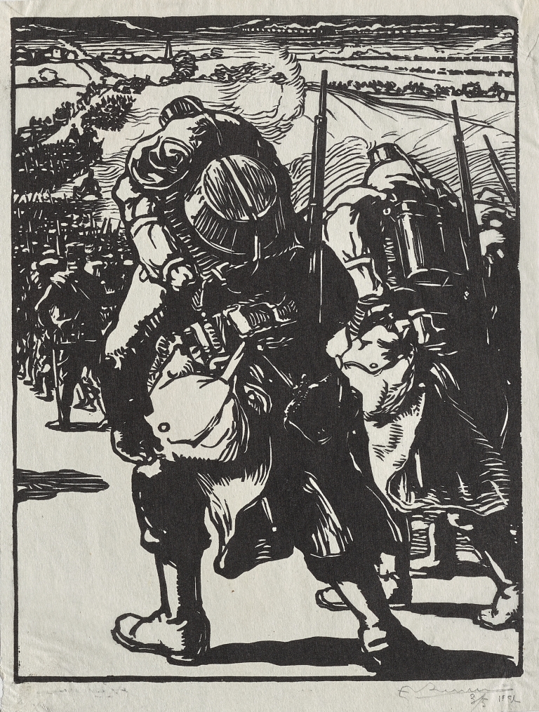 Troupe en marche by Auguste Louis Lepère