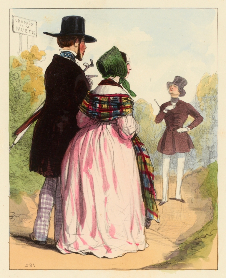 Tu avais bien raison ma femme. ah bien on peut dire que voilà une rencontre bizarre by Paul Gavarni