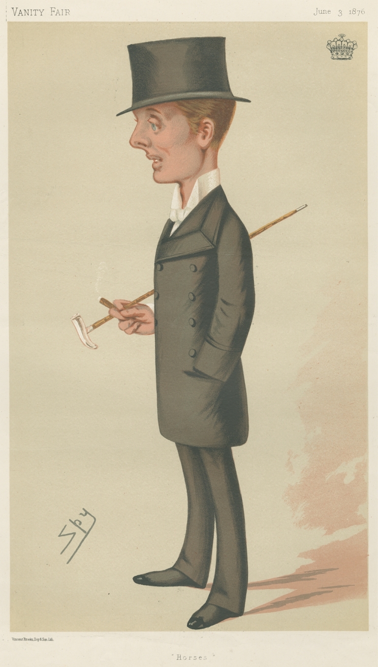 Turf Devotees; ‘Horses’, The Earl of Rosebery, June 3, 1876 by Leslie Matthew Ward
