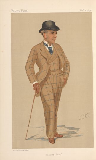 Turf Devotees; ‘Sandown Park’, Mr. Hwfa Williams, November 7, 1891 by Leslie Matthew Ward