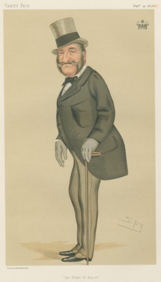 Turf Devotees; ‘The Duke of Sport’, The Duke of Beaufort, September 30, 1876 by Leslie Matthew Ward