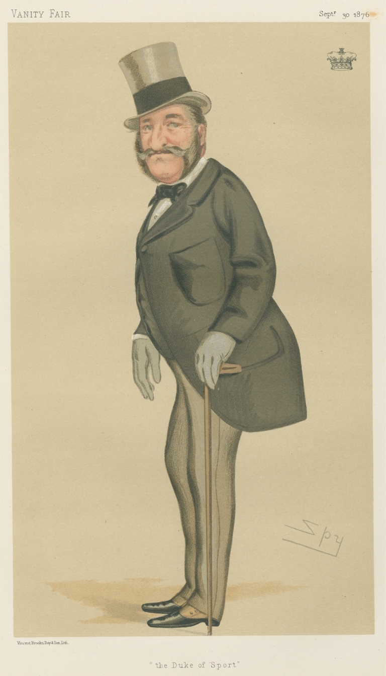 Turf Devotees; ‘The Duke of Sport’, The Duke of Beaufort, September 30, 1876 by Leslie Matthew Ward