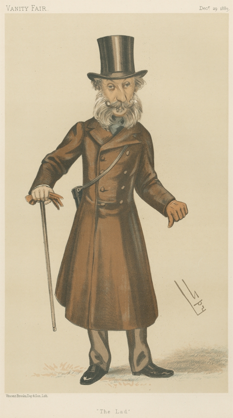 Turf Devotees; ‘The Lad’, Lieutenant-Colonel the Hon. Henry Townshend Forester, December 29, 1883 by Leslie Matthew Ward