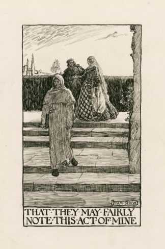 Twelfth night; That they may fairly note this act of mine Act IV Scene III by Byam Shaw