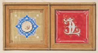 Two alternative designs for the painted decoration of a panel by Jules-Edmond-Charles Lachaise