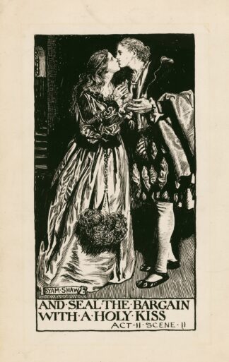 Two gentlemen of Verona; And seal the bargain with a holy kiss Act II Scene II by Byam Shaw
