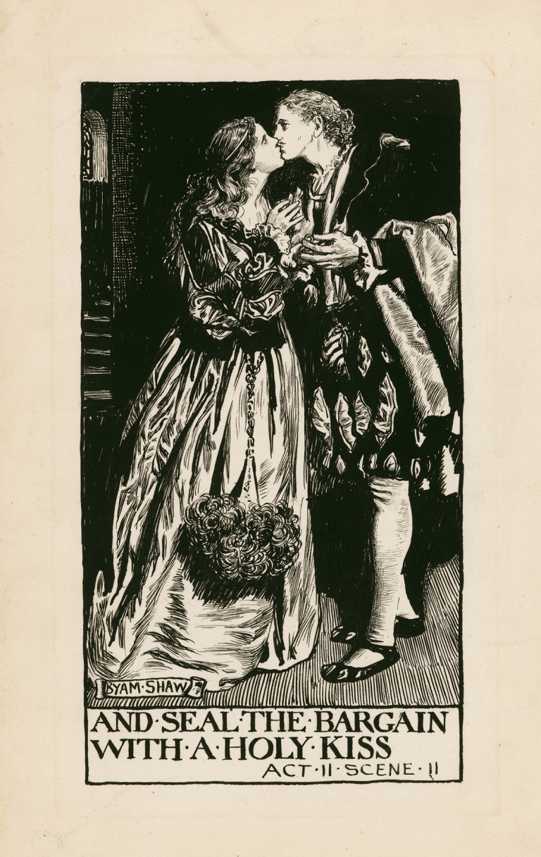 Two gentlemen of Verona; And seal the bargain with a holy kiss Act II Scene II by Byam Shaw
