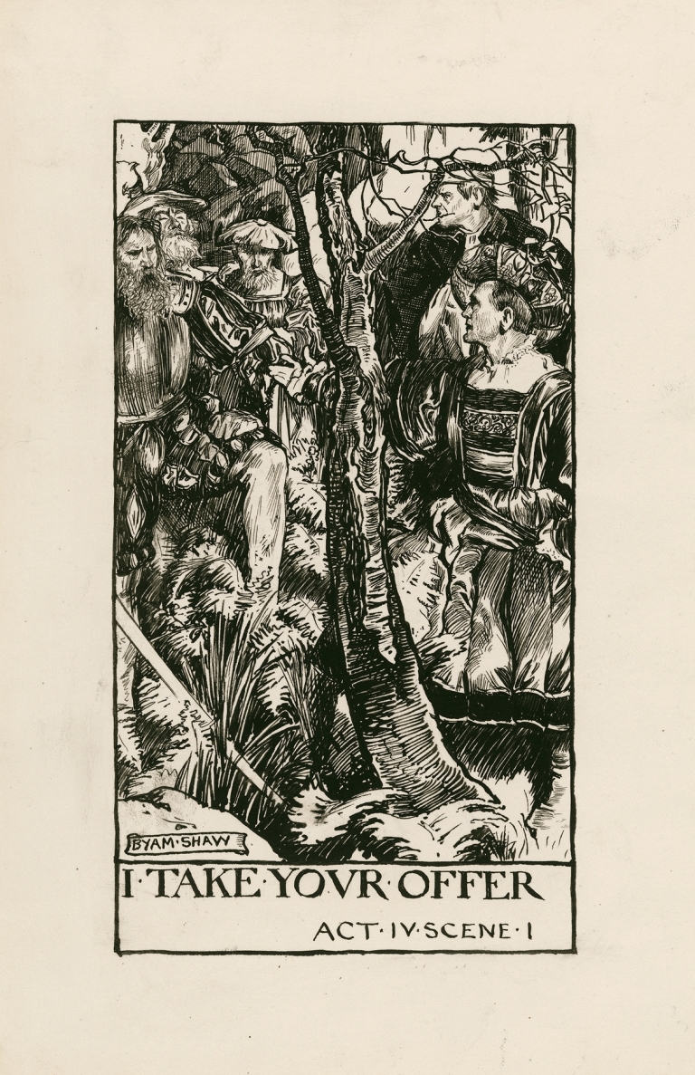 Two gentlemen of Verona; I take your offer Act IV Scene I by Byam Shaw