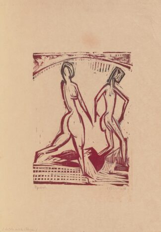Two Girls Bathing by Ernst Ludwig Kirchner