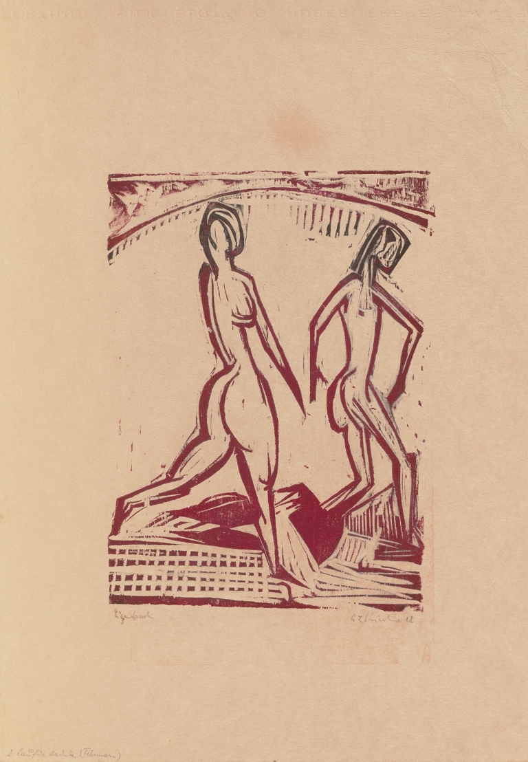 Two Girls Bathing by Ernst Ludwig Kirchner
