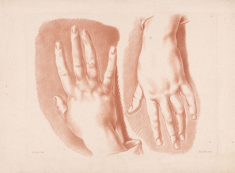 Two hands by Louis-François Roubiliac