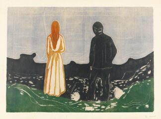 Two Human Beings. The Lonely Ones by Edvard Munch