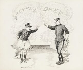 Two military men, one from France and the other from the U.S., confront each other over scandals in the other’s country while disregarding their own by William Henry Walker