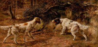 Two Setters on Point by Edmund Henry Osthaus