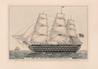 U.S. ship of the line Pennsylvania; 140 guns by Currier & Ives.