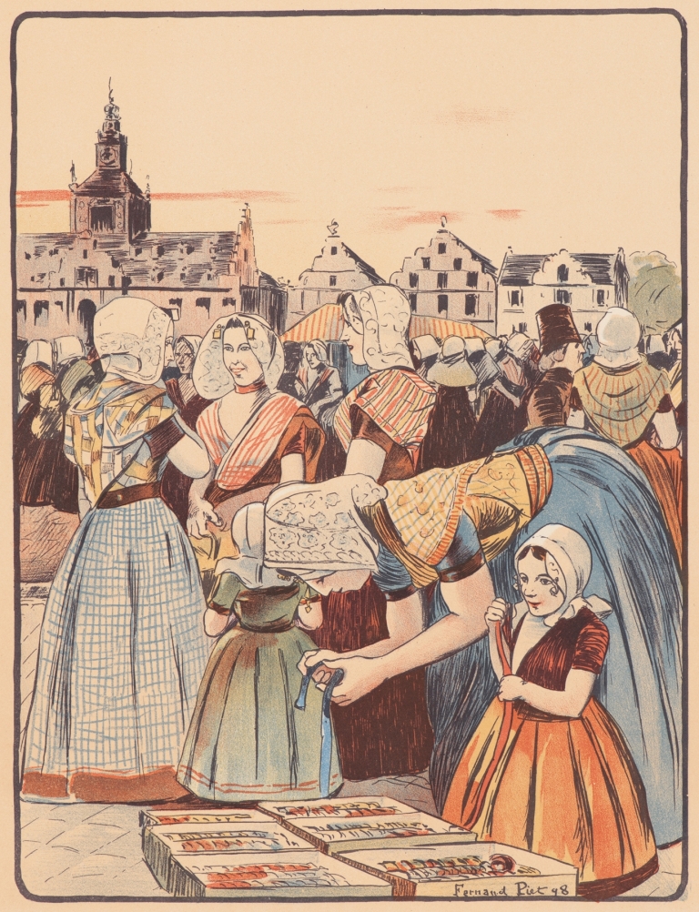 Un Marché En Zélande by Fernand Piet