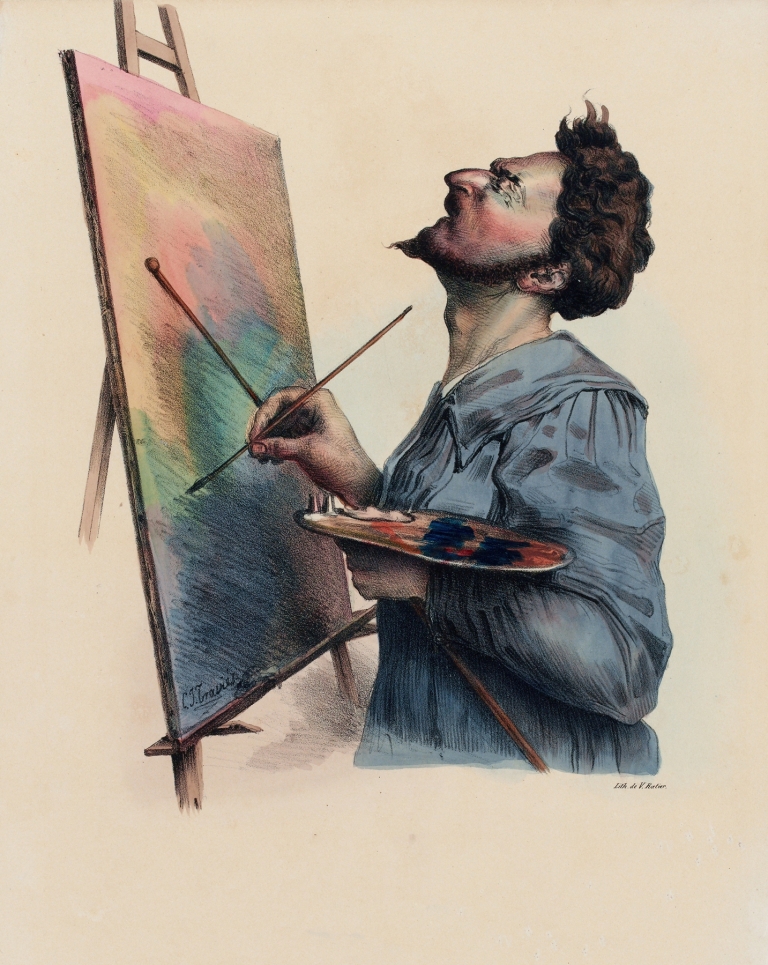 Un Peintrede la nouvelle Ecole by Charles-Joseph Traviès de Villers