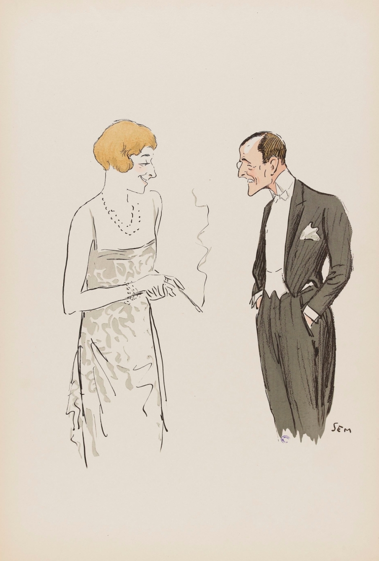 un personnage masculin et un personnage féminin by Georges Goursat (Sem)