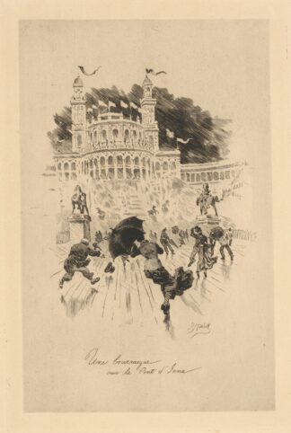 Une bourrasque sur le Pont d’Lena by John Ames Mitchell
