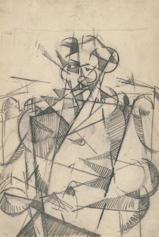 Untitled [Cubist portrait of a seated man] by Albert Gleizes
