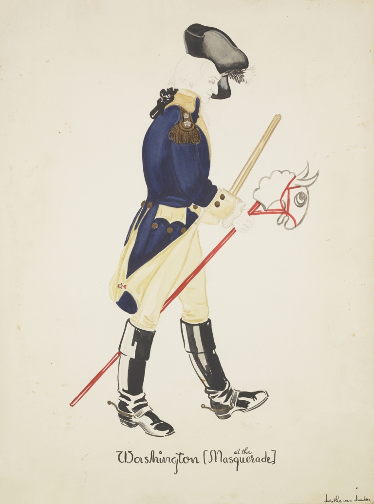 Valley Forge: Washington at the Masquerade by Dorothe van Dunker