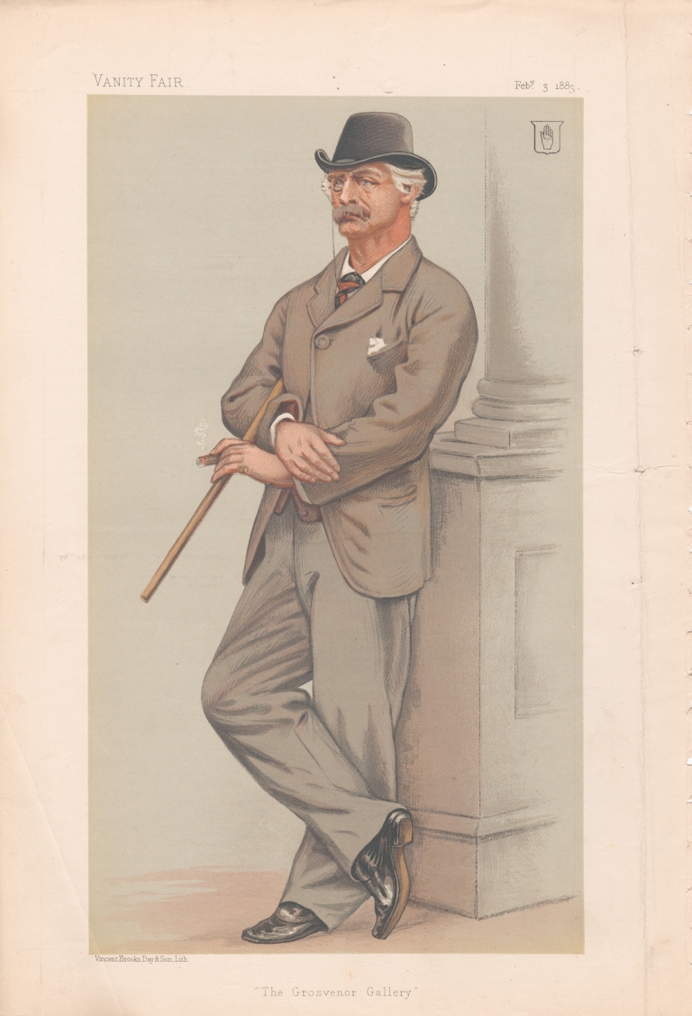 Vanity Fair – Artists. ‘The Grosvernor Gallery, Coutts, Lindsay. 3 February 1883 by Joseph Middleton Jopling