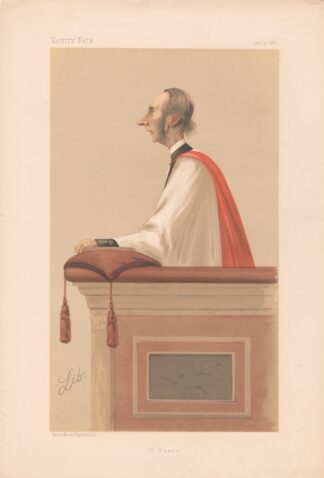 Vanity Fair: Clergy. ‘St. Pauls.’ Rev. Richards W. Church. 30 January 1886 by Liborio Prosperi