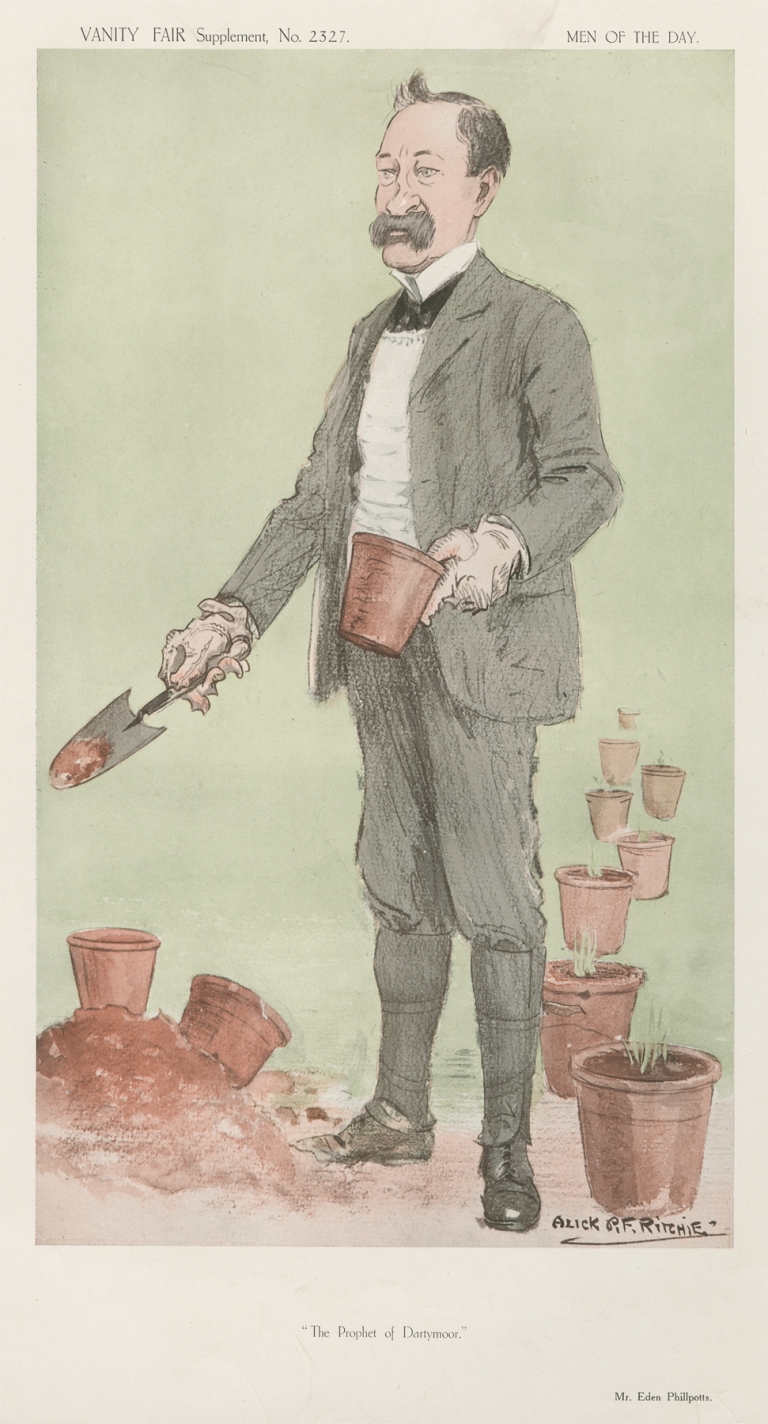 Vanity Fair – Doctors and Scientists. ‘The Prophet of Dartymoor’. Mr. Eden Phillnotts. by Alick P. F. Ritchie