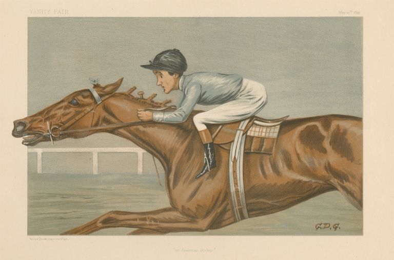 Vanity Fair; Jockeys; ‘An American Jockey’, Tod Sloane, May 25, 1899 by Godfrey Douglas Giles