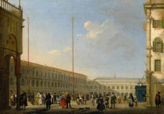 Venice, A View Of Piazza San Marco From Piazzetta Dei Leoncini by Giuseppe Canella