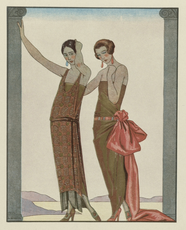 Vesper; Robes du soir, de Worth by George Barbier