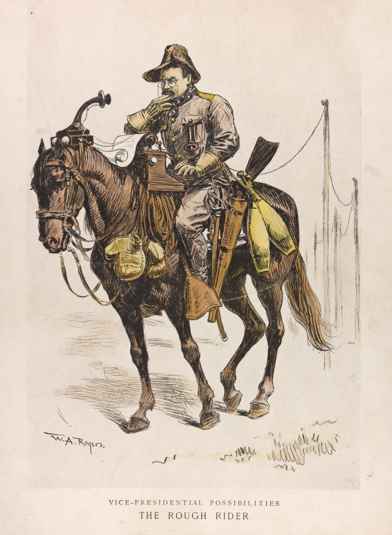 Vice-presidential possibilities–The Rough Rider by William Allen Rogers