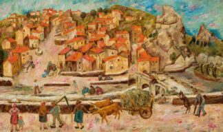 View from the bridge in Espaly by Tadeusz Makowski