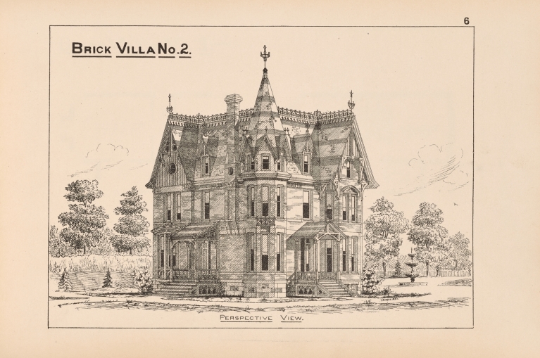 Villas and cottages or, Homes for all Pl.04 by William M. Woollett