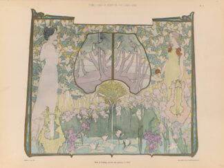 Vision de Printemps, paravent avec application de vitrail by Claudius Denis