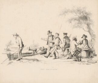 Vissers en drinkende mannen by Alexander Ver Huell