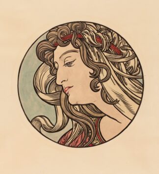 Vitrail pour la façade de la boutique Fouquet by Alphonse Mucha