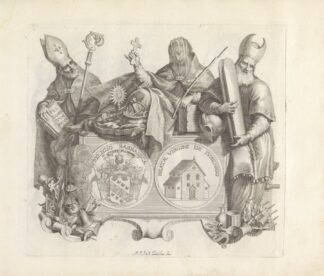 Wapen van de familie Barbarigo en de personificatie van Religie by Robert van Audenaerde