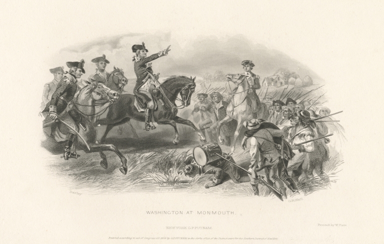 Washington at Monmouth. by Felix Octavius Carr Darley