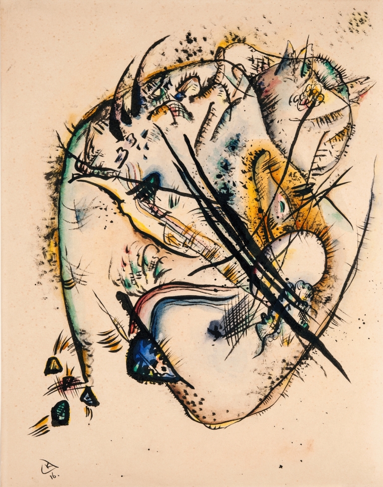 Watercolour with Seven Strokes by Wassily Kandinsky